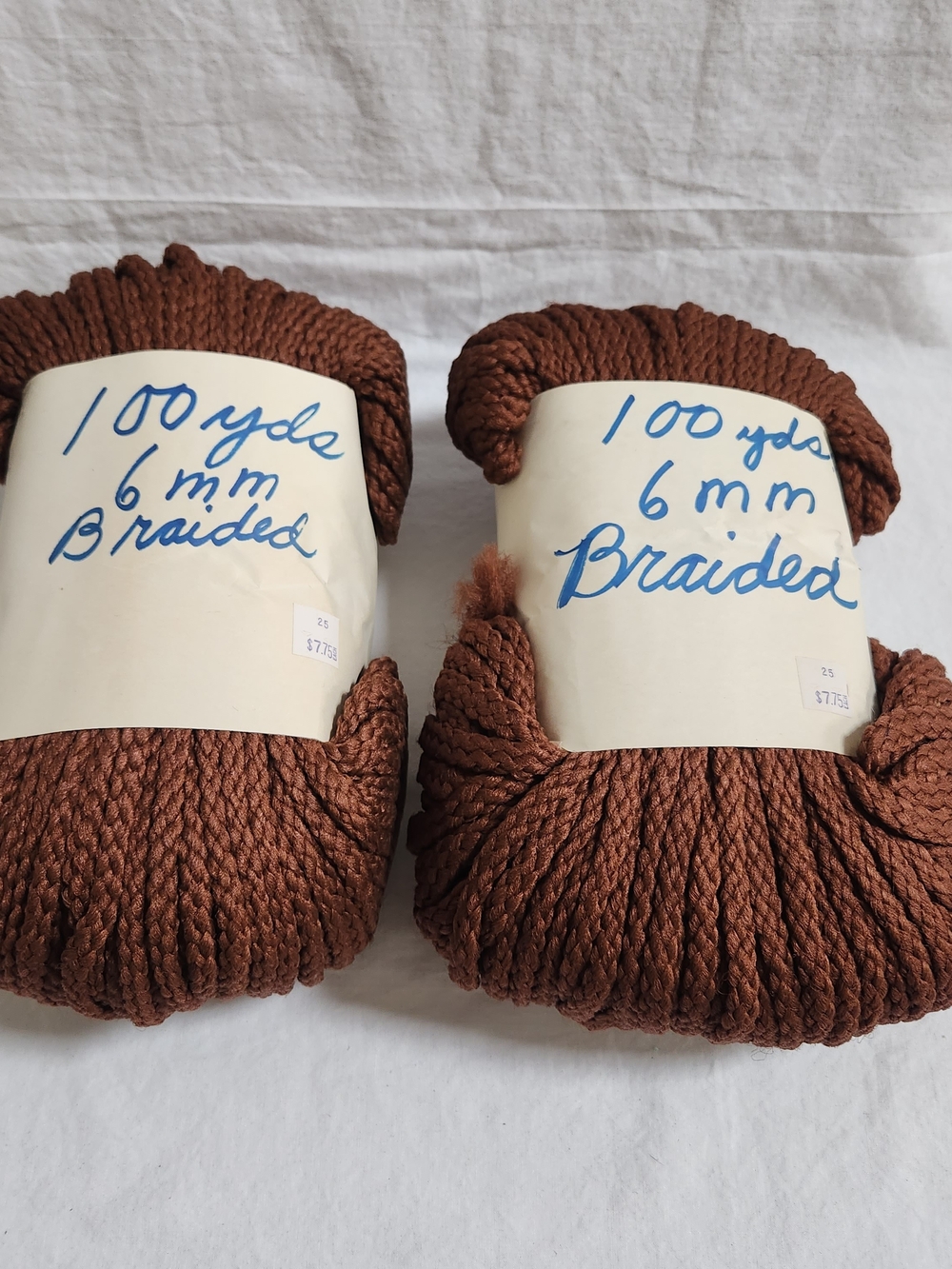 Brown 6mm Braided Macramé Cord - 100 yds